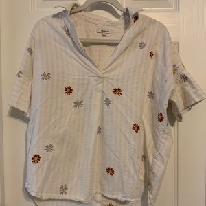 Madewell boho flower print top